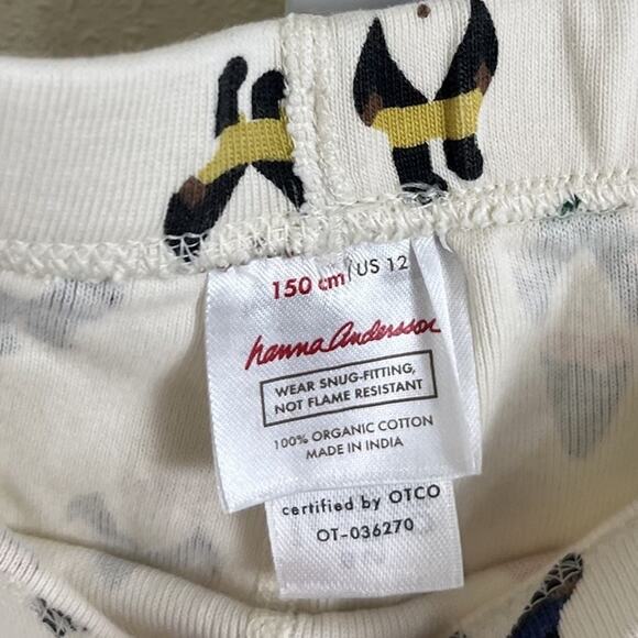 Hanna Andersson Gnome Holiday Long John Pajama 2 Piece Set Kids Size 12 Winter - Picture 8 of 8